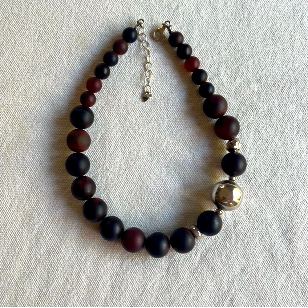 Silpada necklace wood sterling silver adjustable 16-18 inches Beautiful